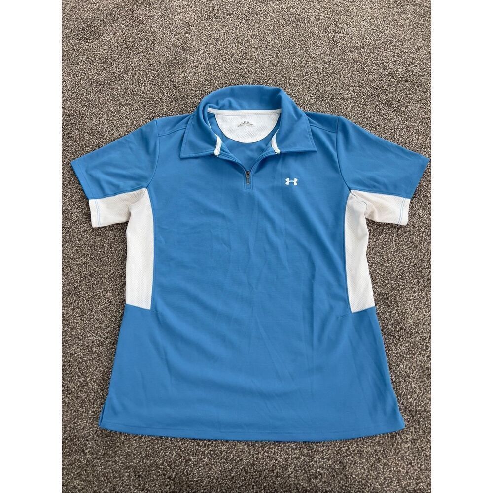 Under Armour youth large zip front polo